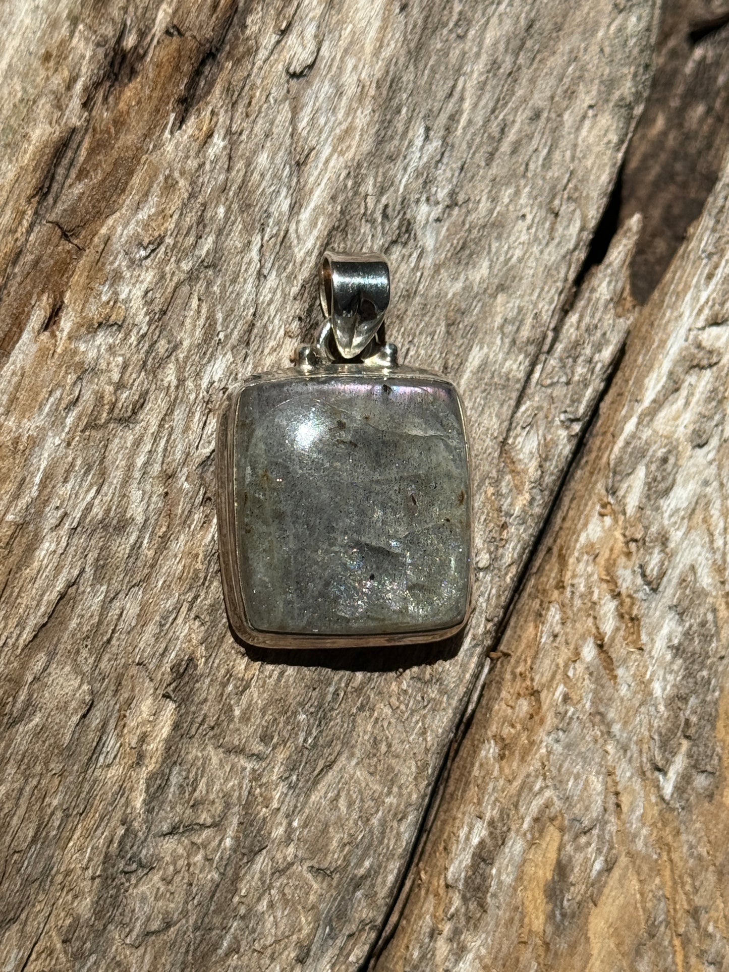 Purple Labradorite Sterling Silver Pendant
