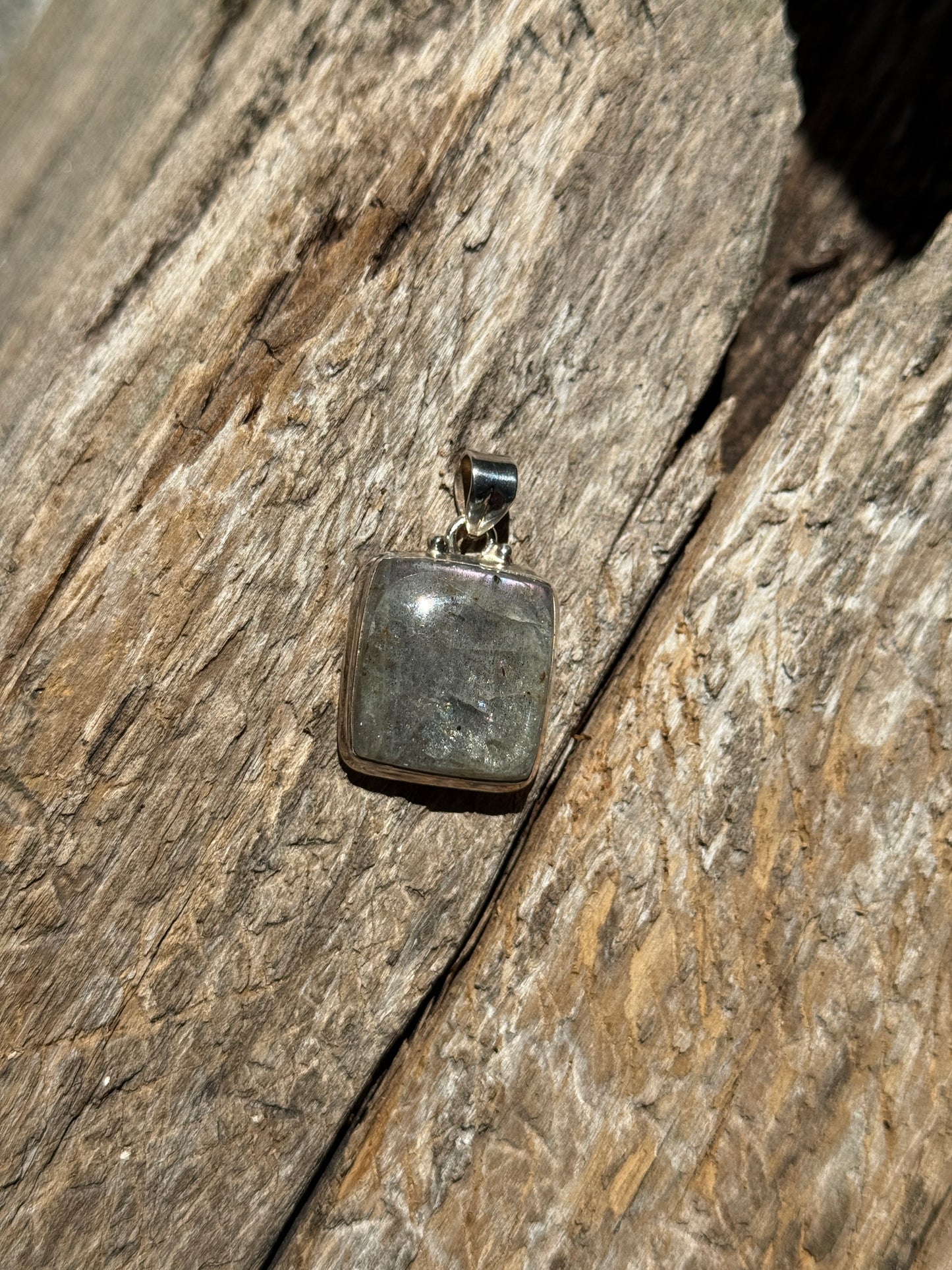 Purple Labradorite Sterling Silver Pendant