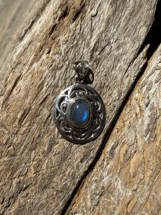 Labradorite Sterling Silver Pendant