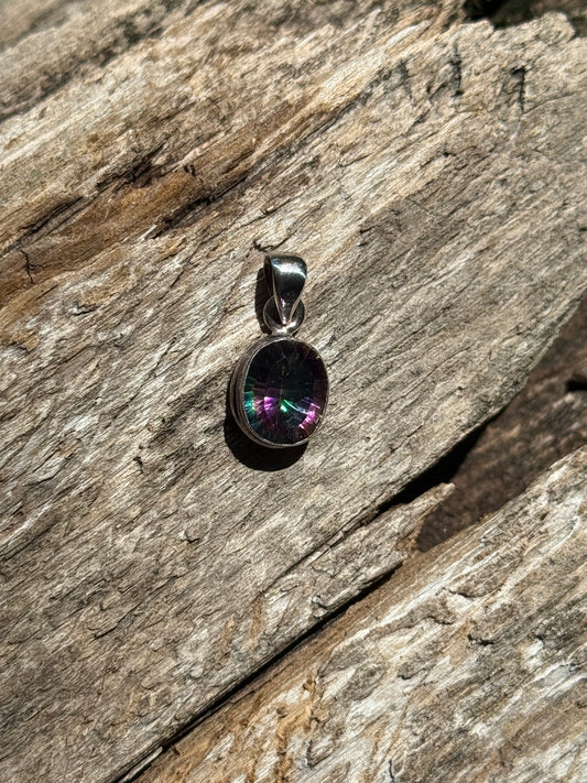 Mystic Quartz Sterling Silver Pendant