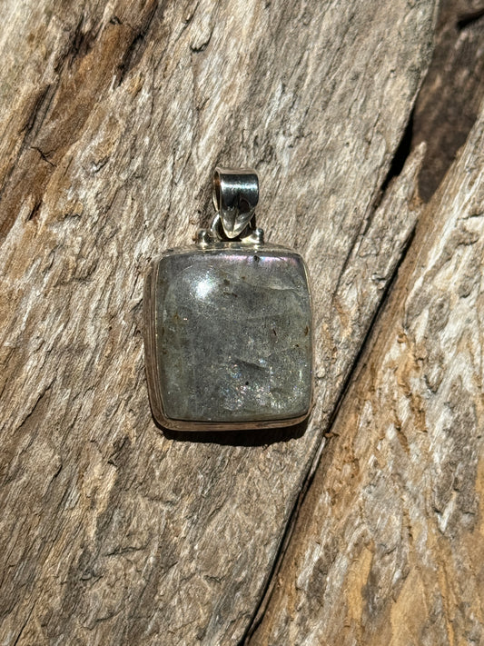 Purple Labradorite Sterling Silver Pendant