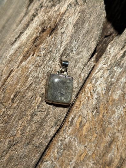 Purple Labradorite Sterling Silver Pendant