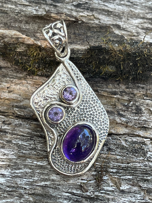 Amethyst Sterling Silver Pendant