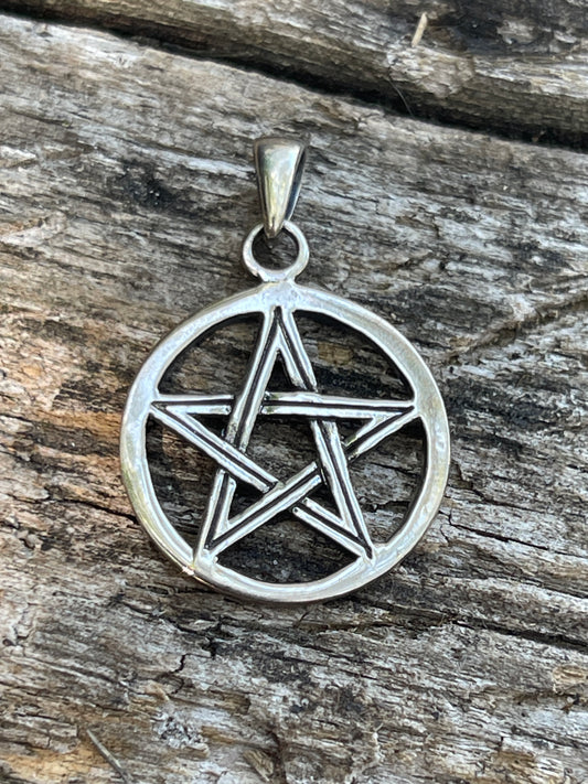 Pentacle Sterling Silver Tiny Pendant