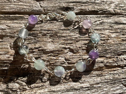 Flourite Chain Handmade Bracelet
