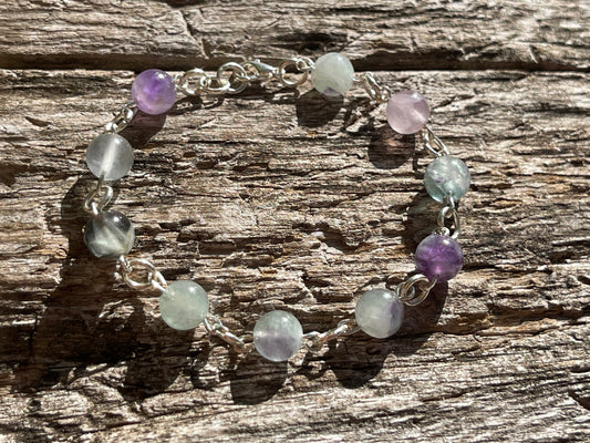 Flourite Chain Handmade Bracelet