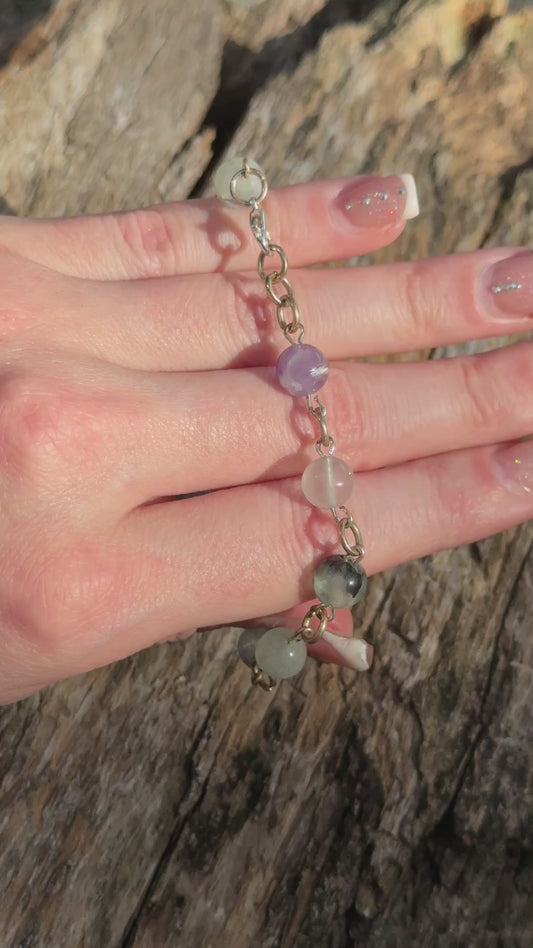 Flourite Chain Handmade Bracelet