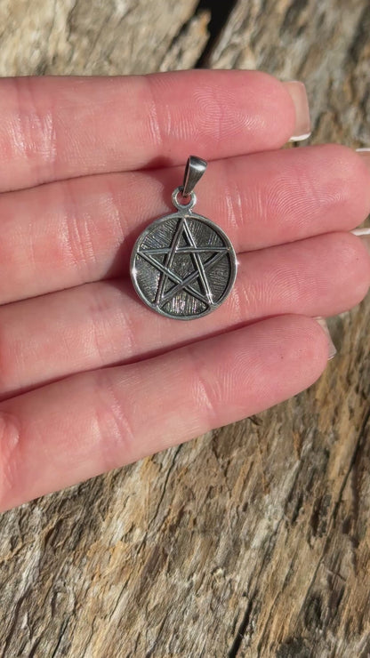 Pentacle Sterling Silver Small Pendant