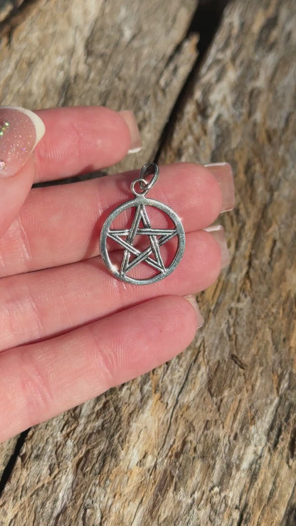 Pentacle Sterling Silver Tiny Pendant