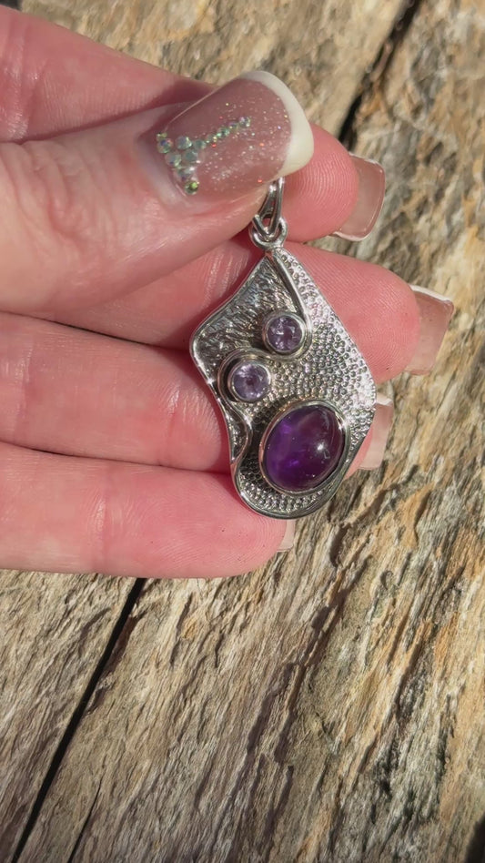 Amethyst Sterling Silver Pendant