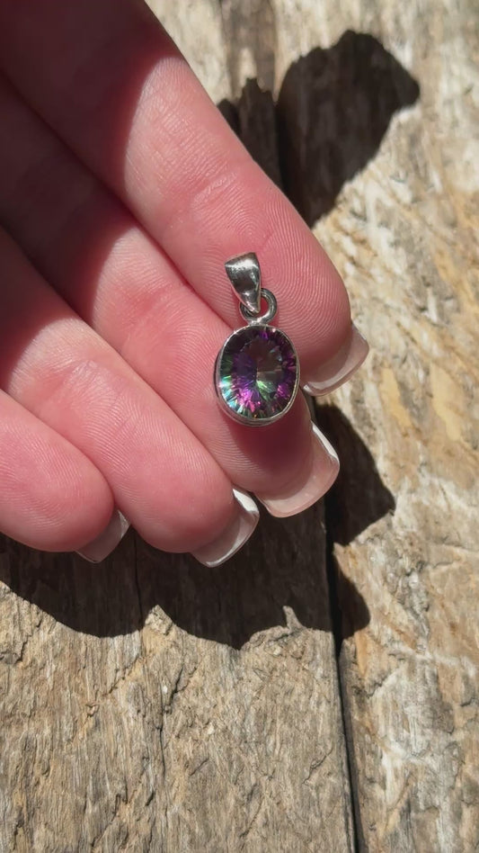 Mystic Quartz Sterling Silver Pendant